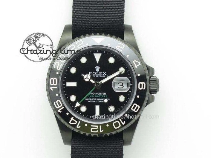 Best 40mm N6F Skeleton Black DD4801 Daytona Dial Gray Diw 1:1 Strap Edition Nylon 1126